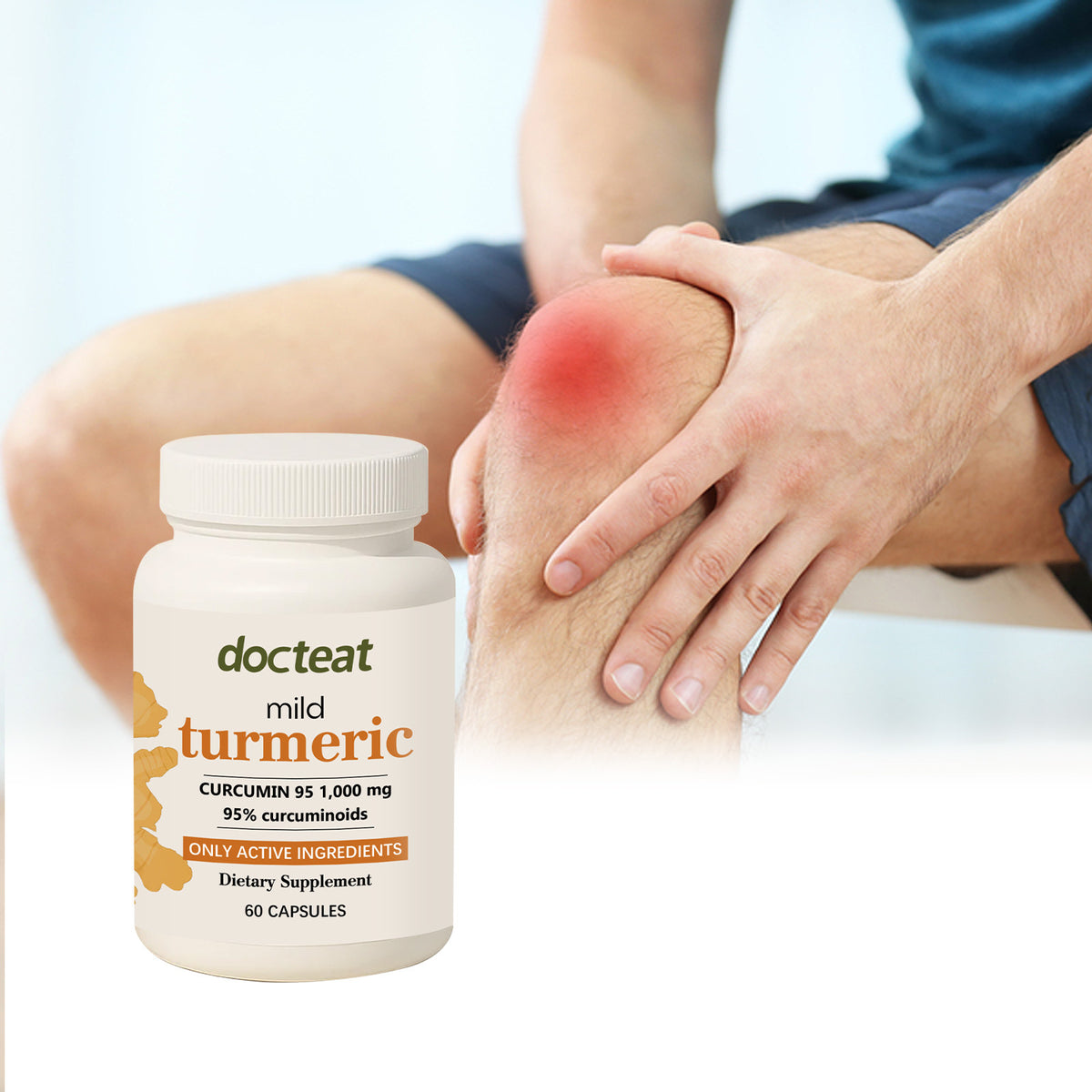 Turmeric & Vitamin C Supplement Capsules - 60 Count for Immune & Skin Support