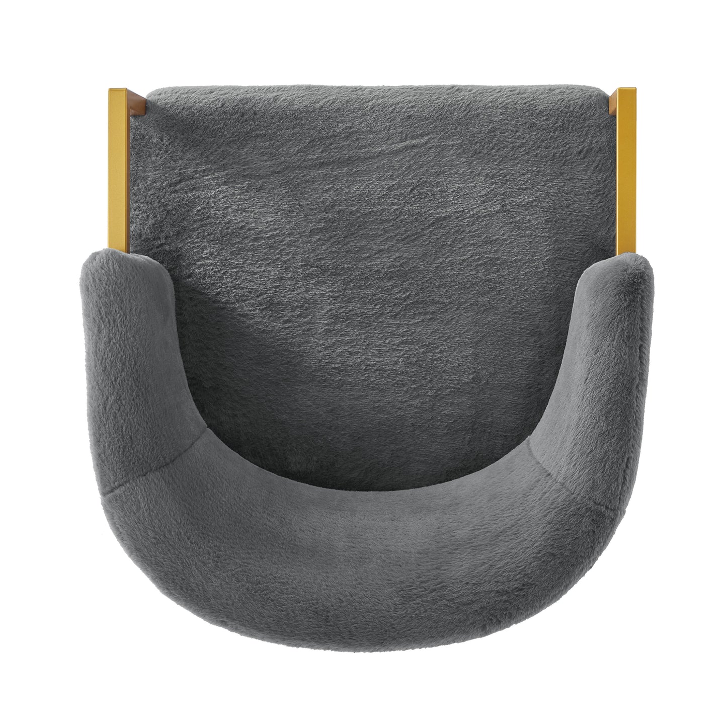 Cozy Grey Accent Chair with Gold Metal Frame - Modern Armchair