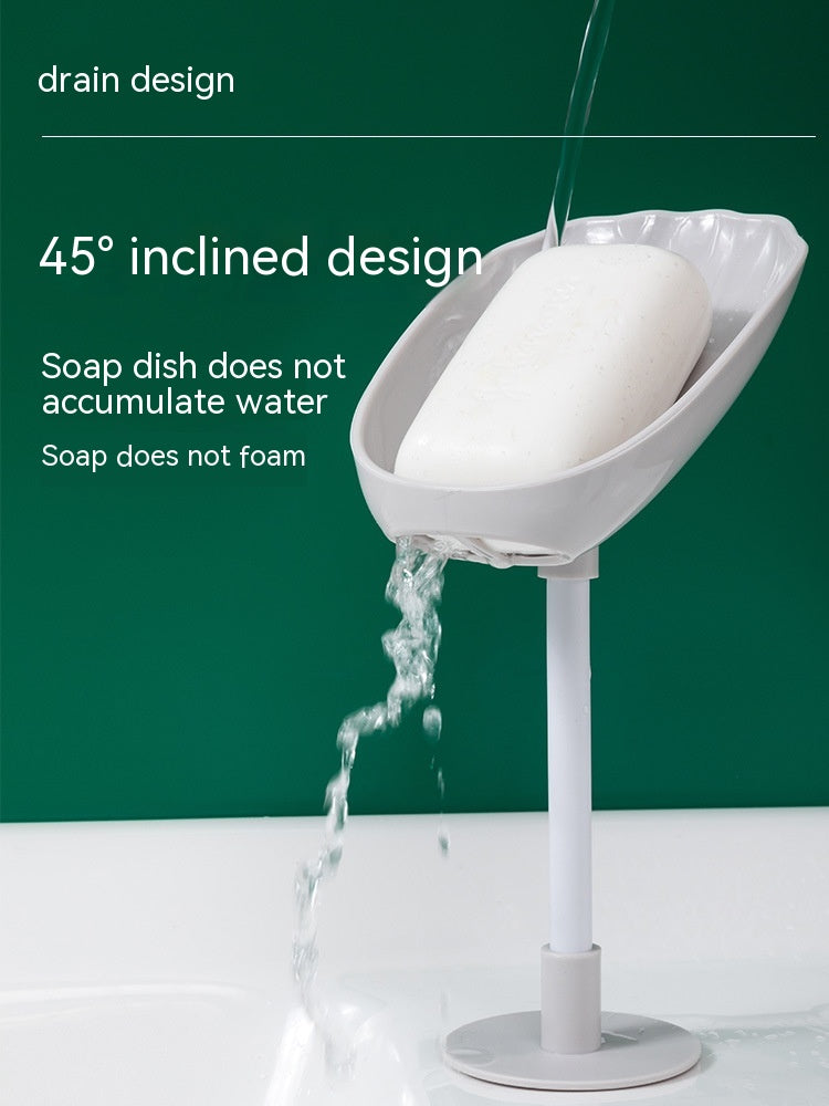 Wall Hanging Soap Dish with Drainage and Free Household Storage Rack