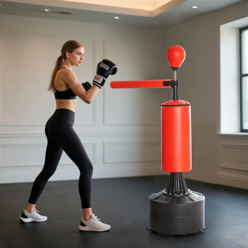 Freestanding Boxing Bag with Speed Ball and Adjustable Height