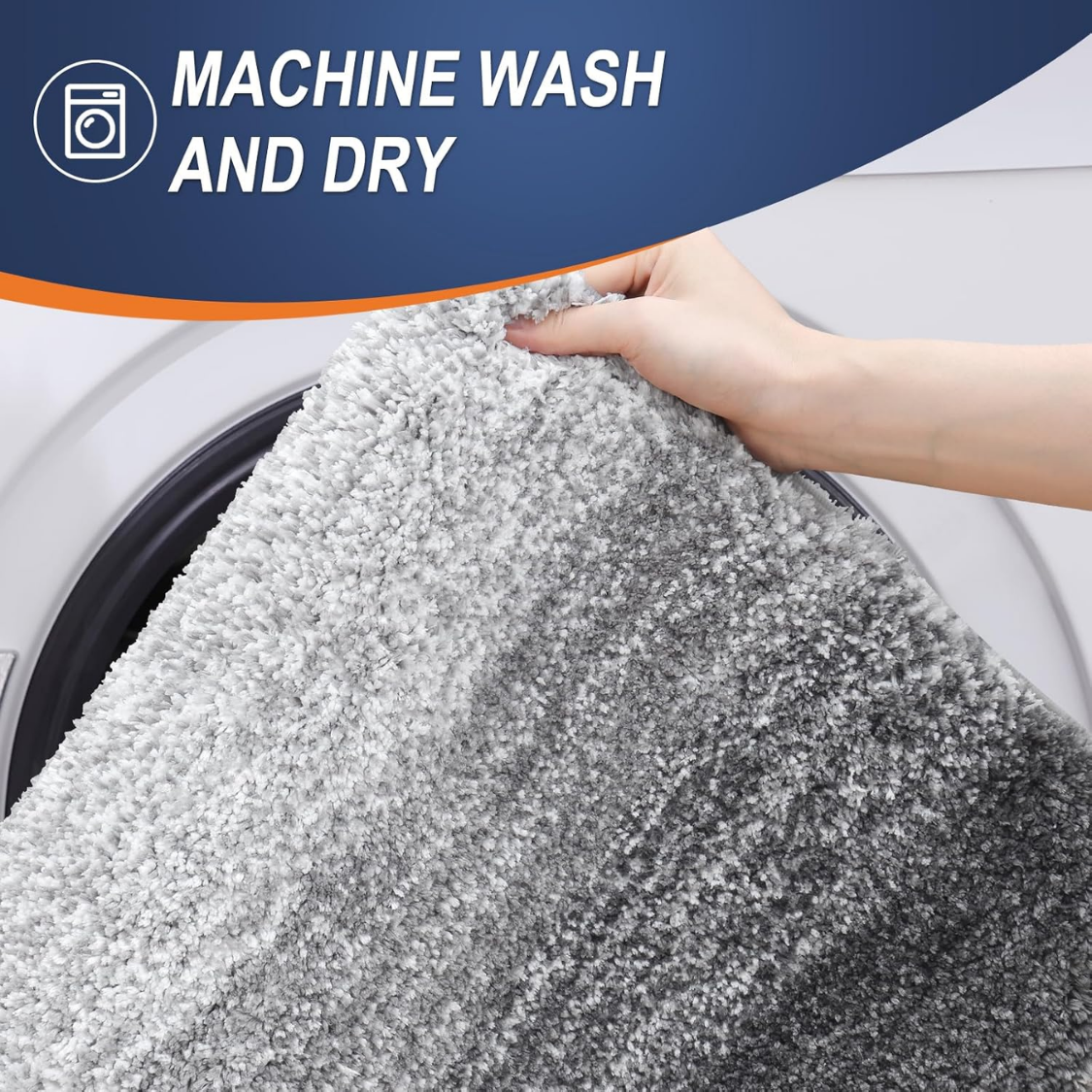 Extra Soft Microfiber Bath Mat with Rubber Backing - Gray