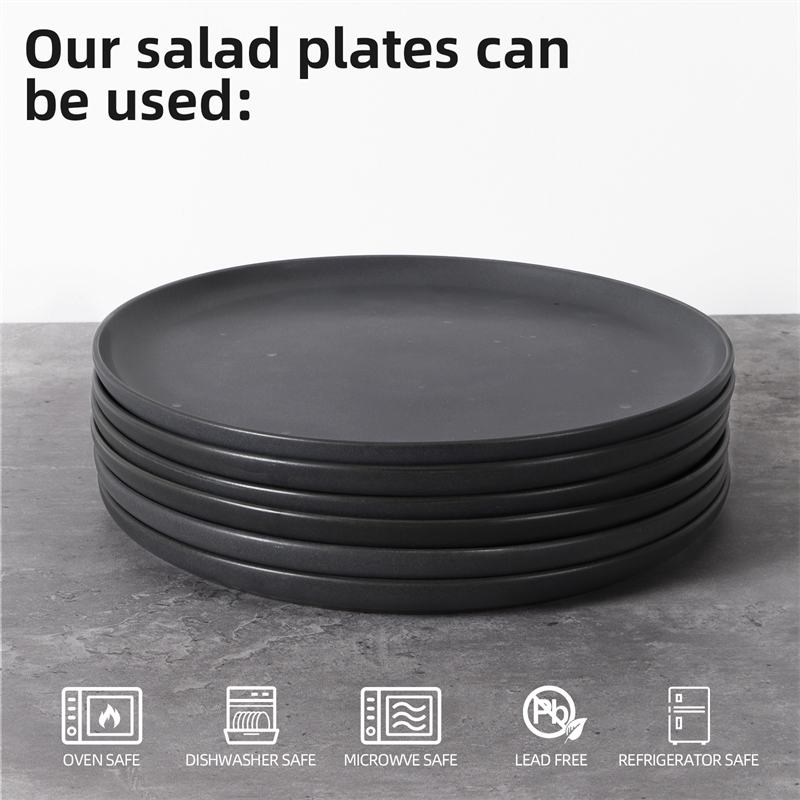 Creative Western Food Plate Set - 6-Piece Cereal, Salad, Pasta & Soup