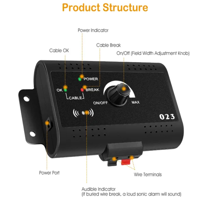 Electric Dog Fence System with Collar and Wire for Barking Control