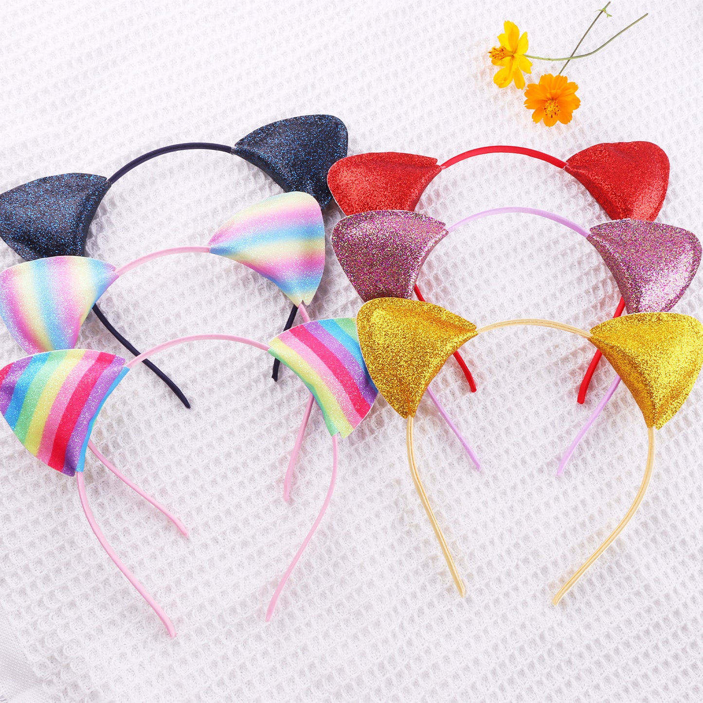 Colorful Cat Ear Headband - Ladies Hair Accessory with Multiple Variants