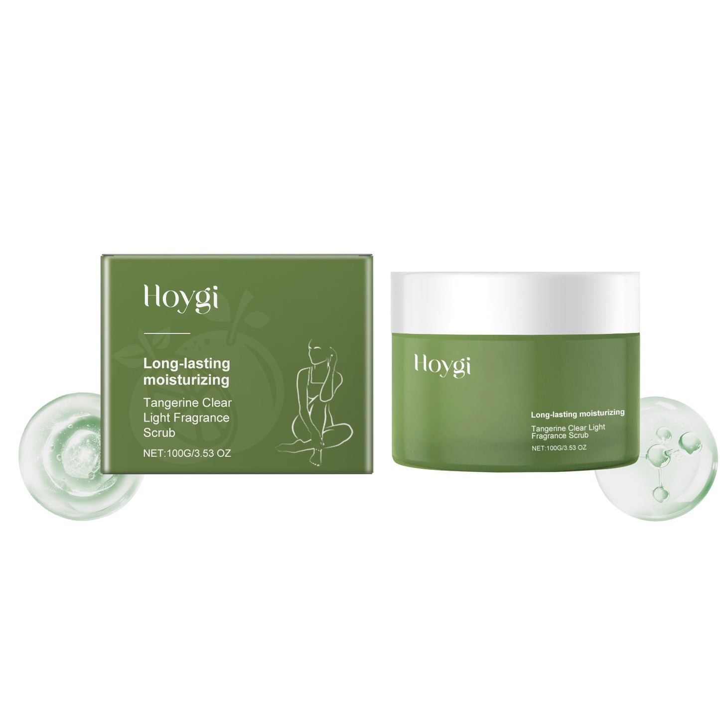 Green Orange Facial Scrub - Moisturizing Citrus Exfoliating Skin Care 100g