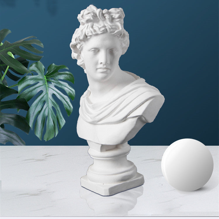 Plaster Sculpture Art Teaching Aid and Decoration - White, 30cm