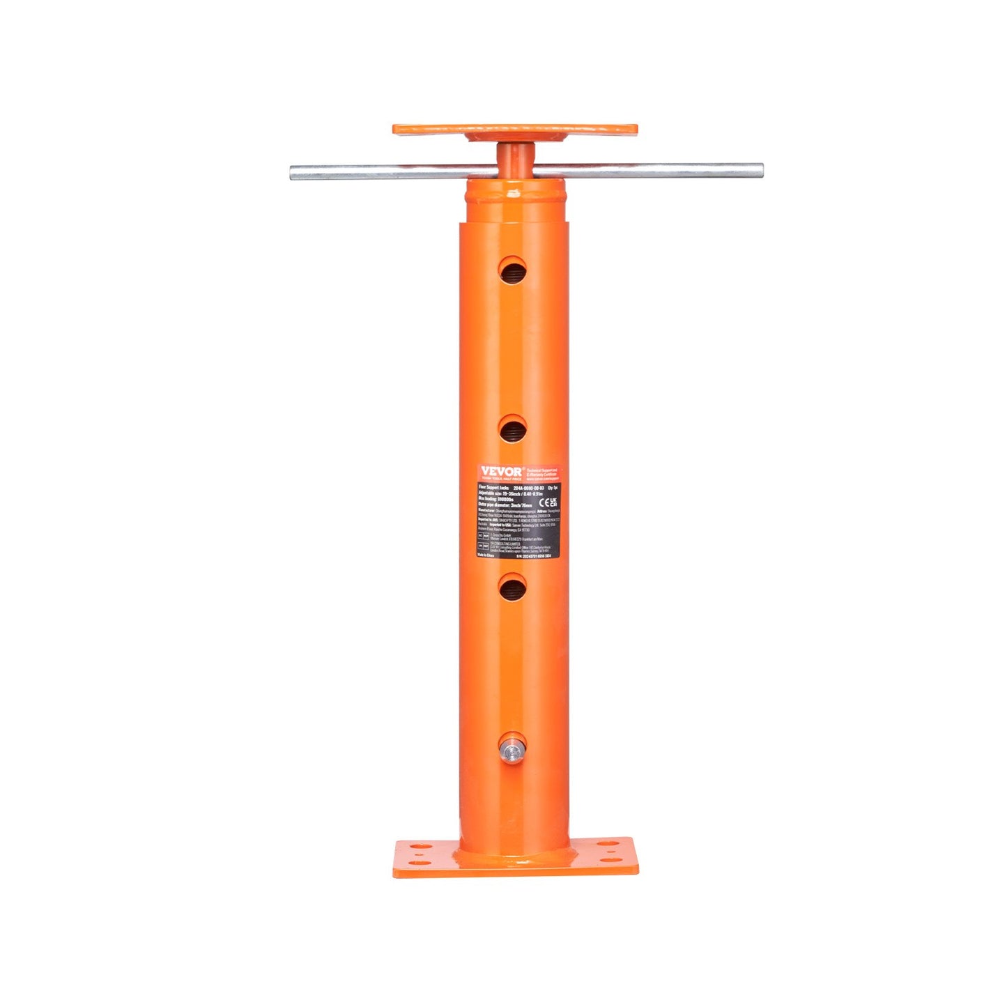 Heavy-Duty Adjustable Floor Jack Post for House Leveling 19-36 Inches - Red