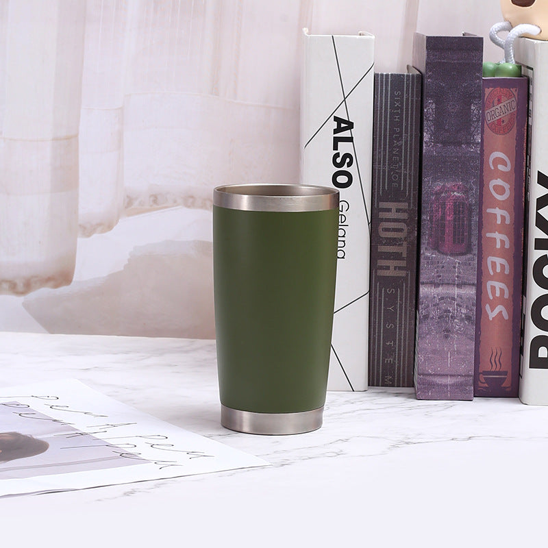20oz Double-Wall Stainless Steel Car Mug - Vacuum Insulated Drinkware