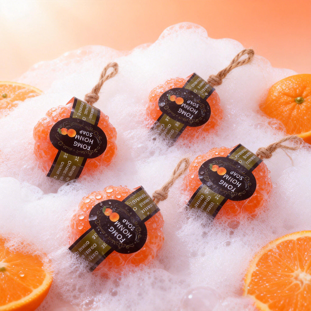 Orange Fruit Soap 60g Natural Body Care Bar for Fresh Skin