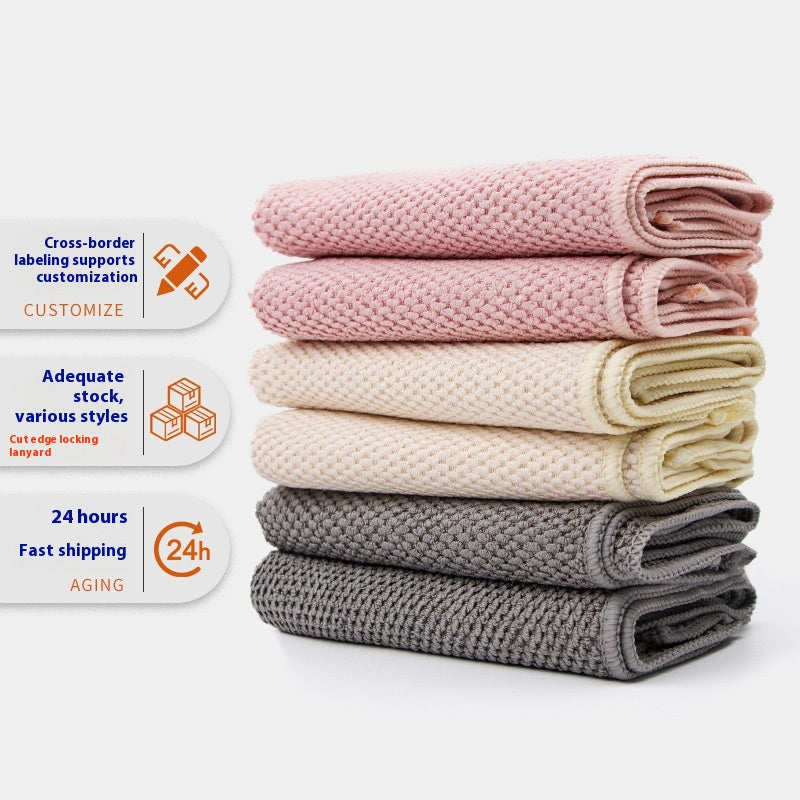 Microfiber Household Cleaning Cloths 30x30cm Multi-Purpose Rags 5 Pack