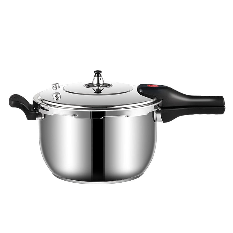 Universal Stainless Steel Pressure Cooker with Double Bottom & Handle - Large Capacity