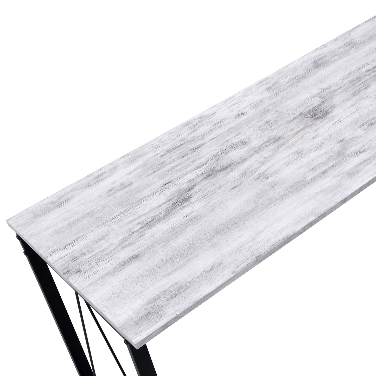 Antique White and Black Finish Writing Desk - Zaidin