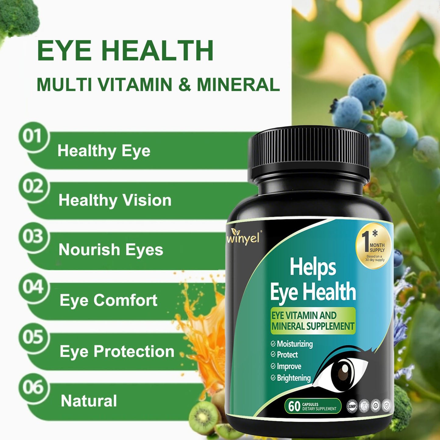 Lutein Eye Supplement - 30-Day Supply for Vision Clarity & Blue Light Support