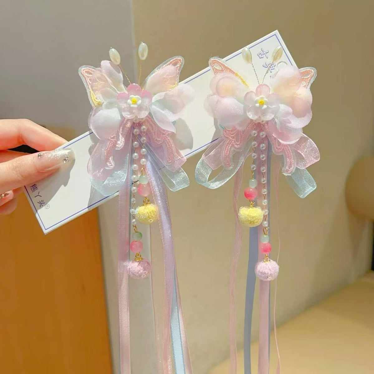 Large Butterfly Hair Clip Silk Flower Hair Accessory for Women