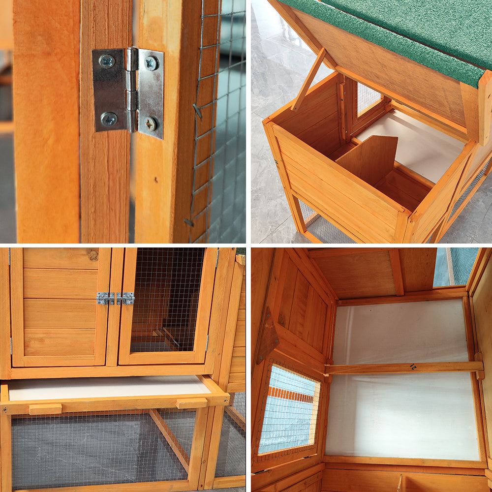 Wooden Chicken Coop - Orange - Single Box Design