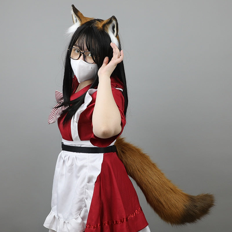 Simulation Animal Ears Plush Headband Hair Accessories for Cosplay and Parties