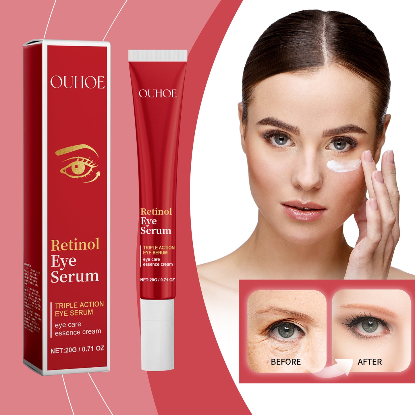 Triple Effect Eye Serum with Vitamin C & Retinol - Firming & Moisturizing