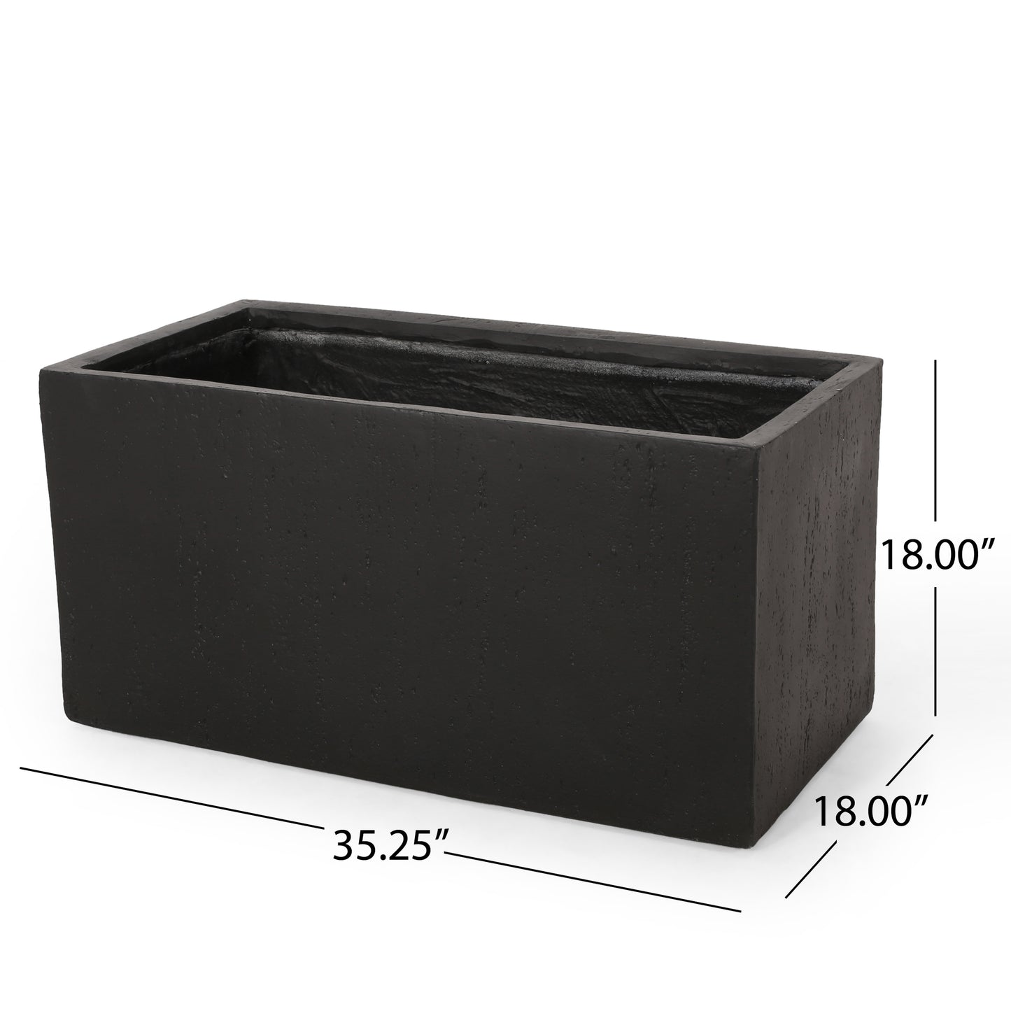 OUTDOOR LARGE SQUARE MGO PLANTER 35L