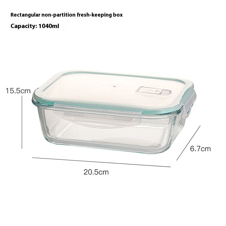 Glass Lunch Box Food Grade Sealed Container for Microwave Oven
