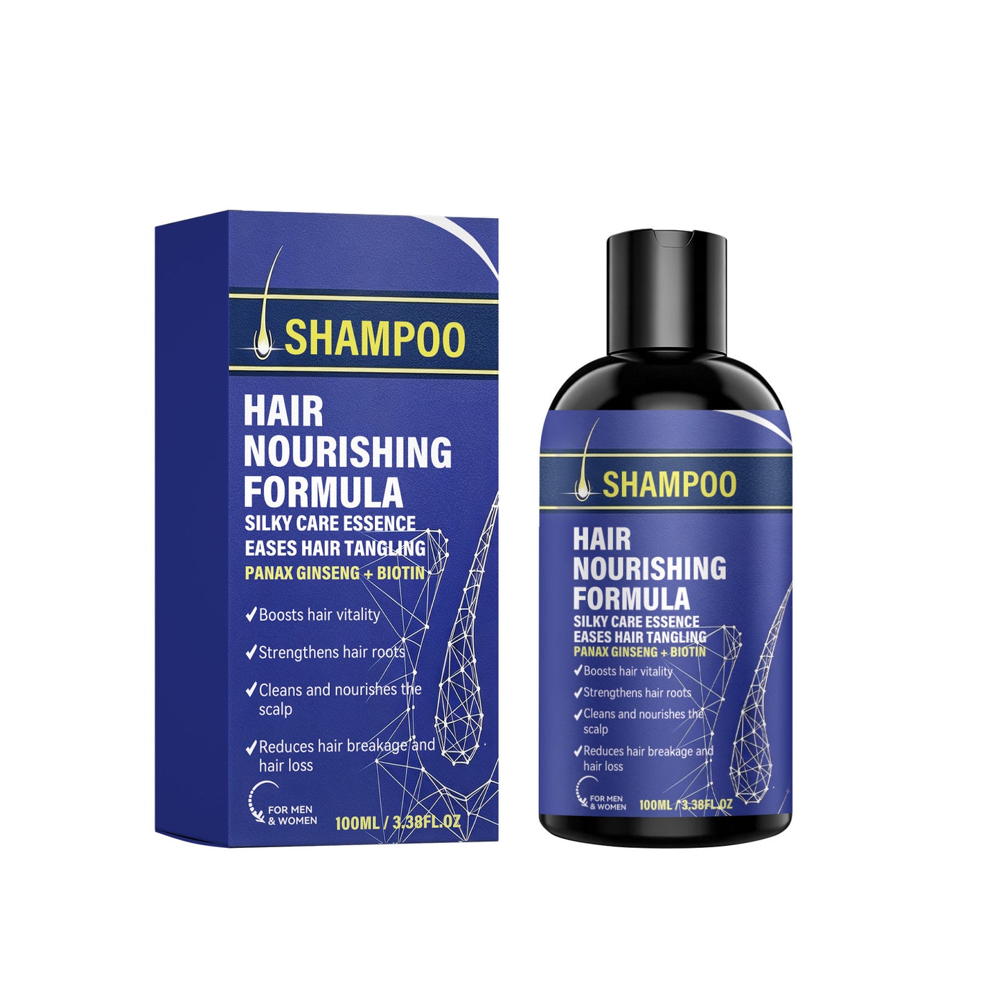 Nourishing Hair Shampoo with Biotin & Ginseng - 100ml