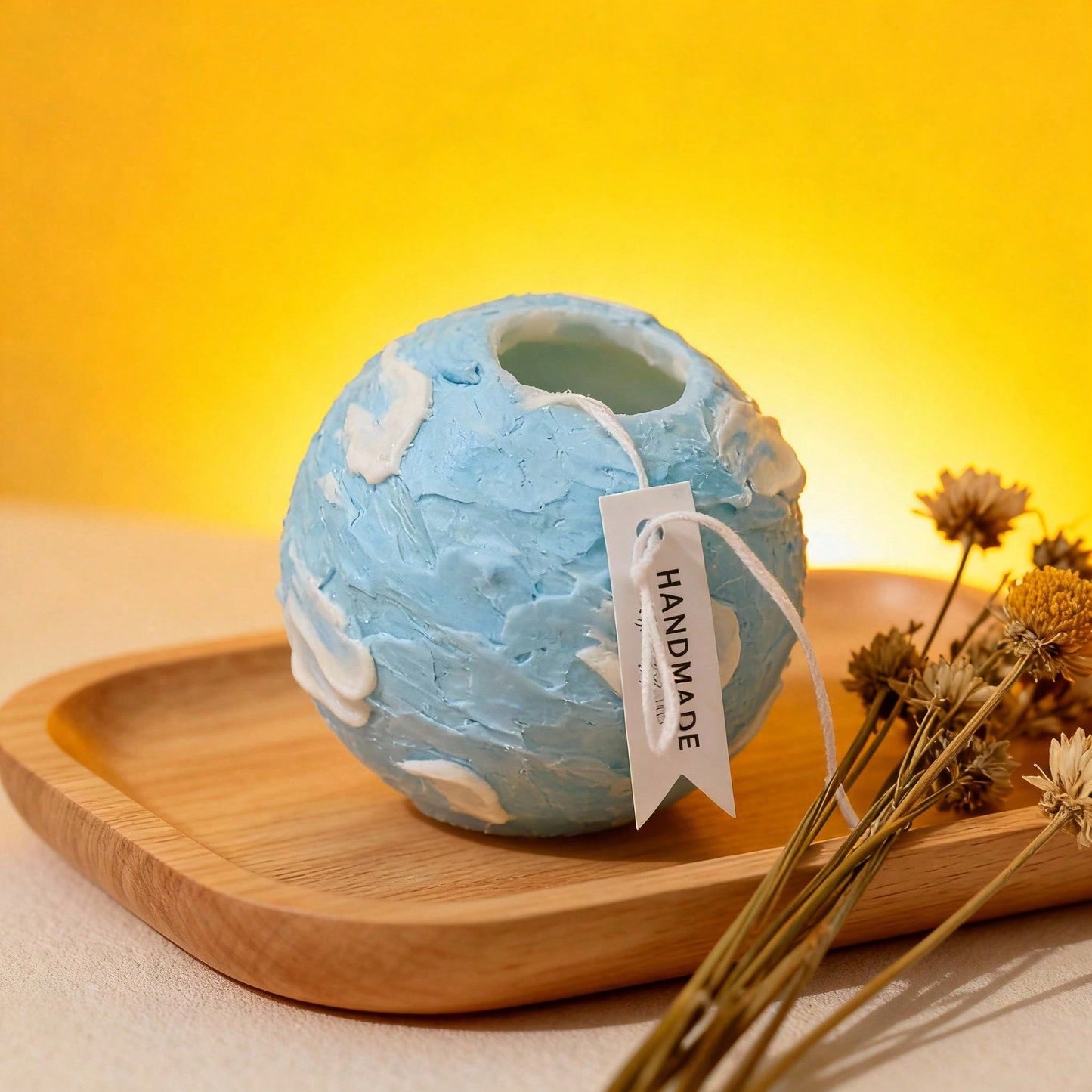 Rotating Globe Scented Candle - Hand Poured Decorative Wax