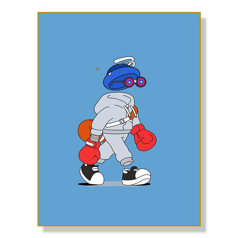 Sports Cartoon Characters Wall Art Poster Canvas Painting for Living Room