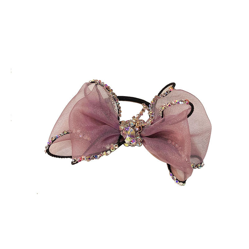 Bow Tie Diamond Hair Ring - Amethyst Crystal