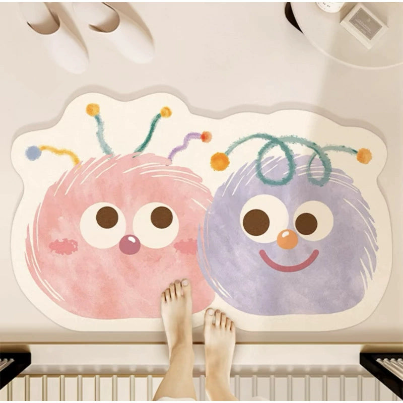 Anti Slip Bath Mat 40x60cm Absorbent Non-Slip Floor Carpet Bathroom Safety Rug