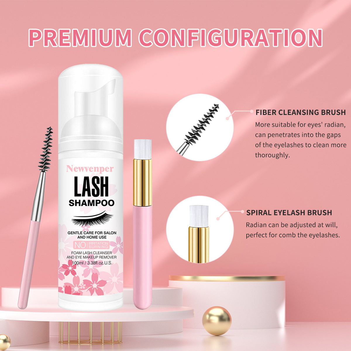 Oil-Removing Cleansing Mousse for Grafted Lashes - 100g