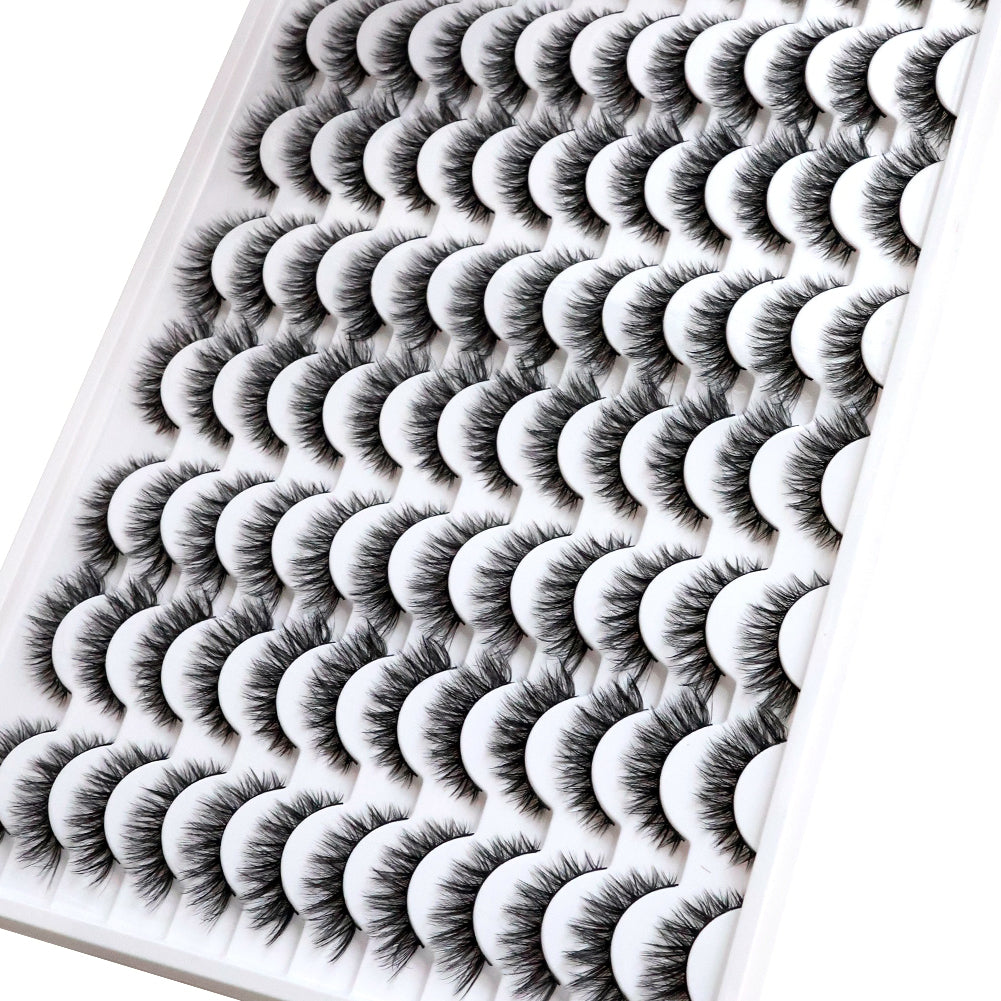 3D False Eyelashes - Multi-layered Realistic Soft Black Lashes