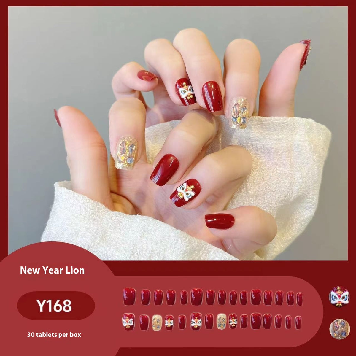 Women's Nail Art Kit with Detachable Color Variants - Spicy White Armor Design