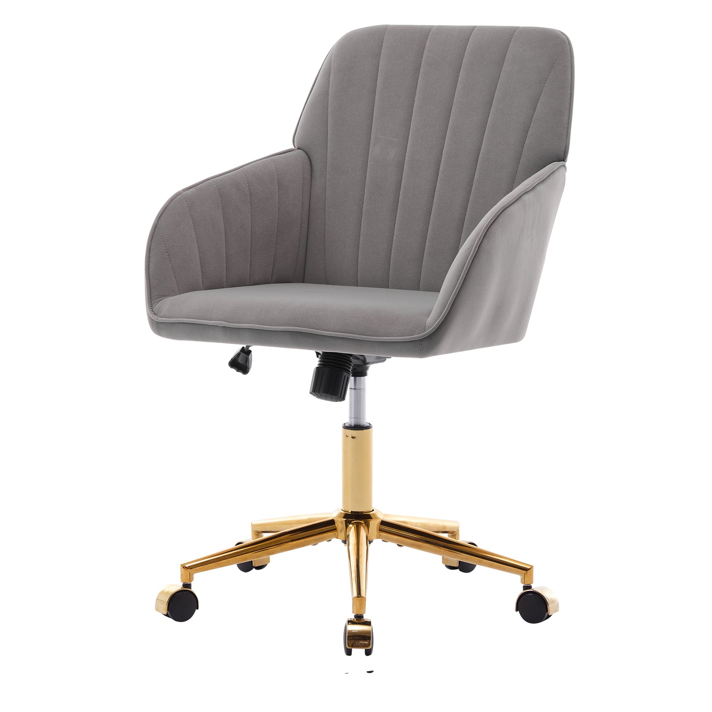 Ergonomic Gray Office Chair - Adjustable Swivel Design