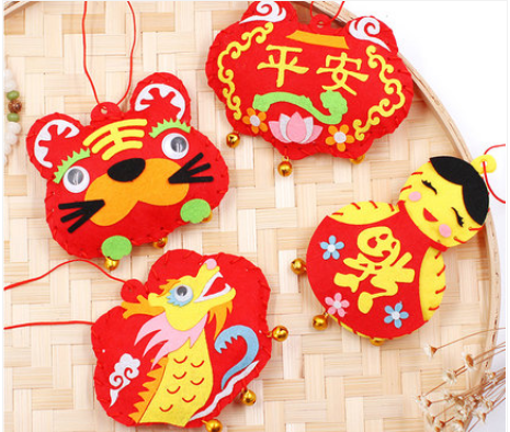 Dragon Boat Festival Handmade Model Kit with 3D Dragon Boat and Decor - DIY Craft