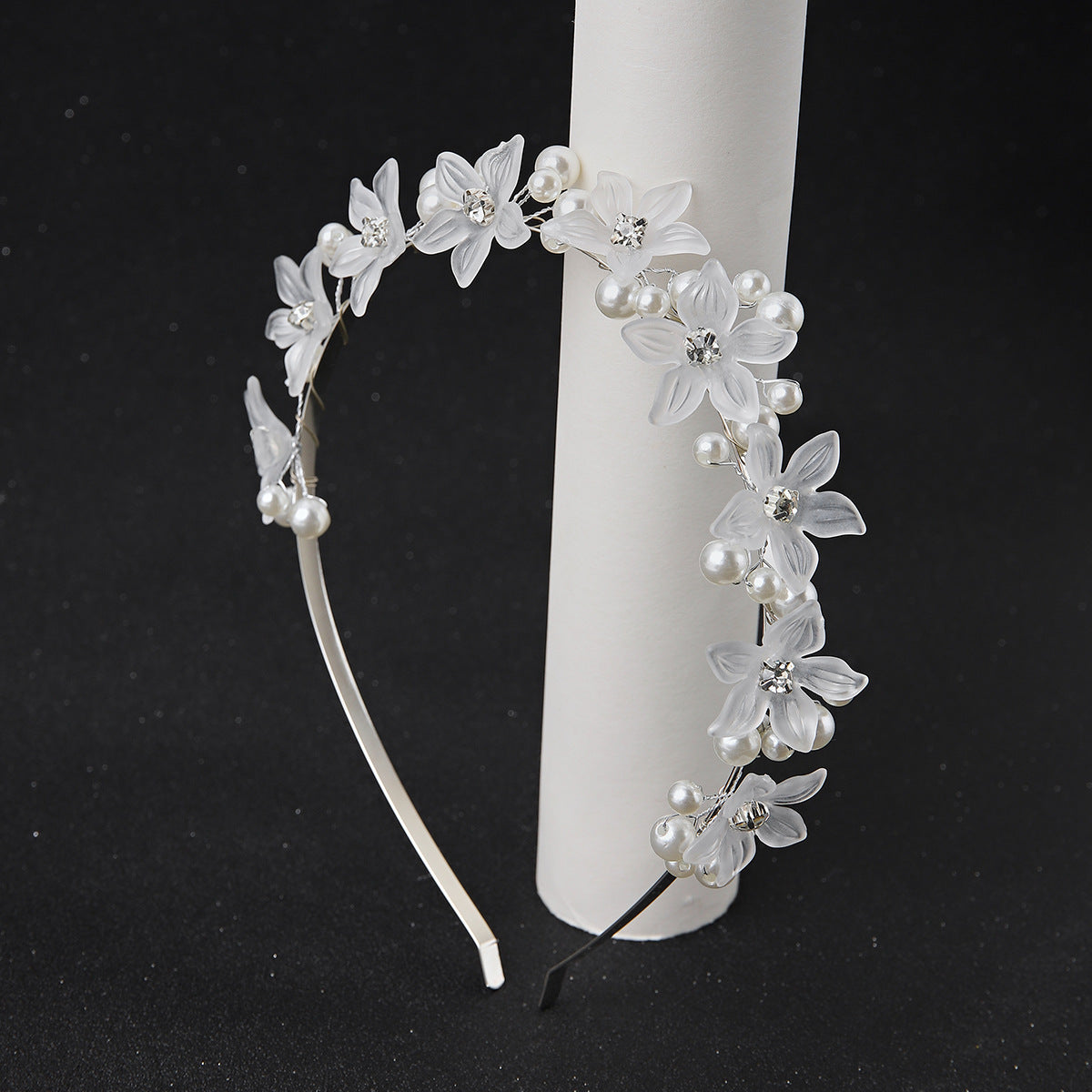 Women's Floral Pearl Hair Hoop Headband