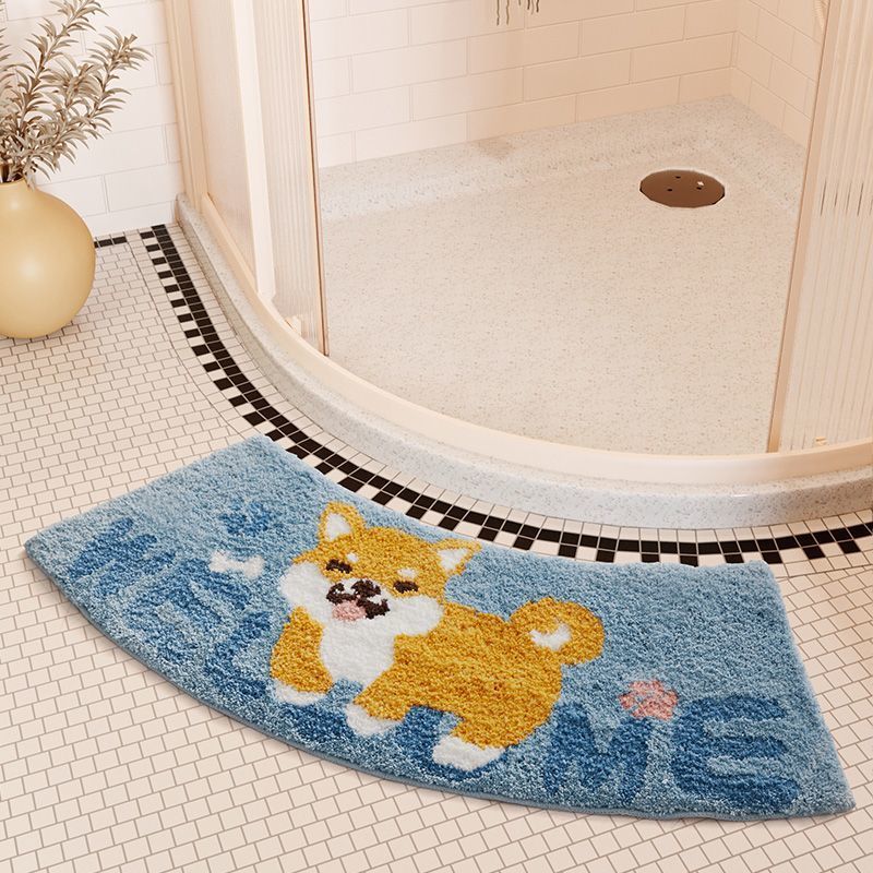 Non-slip Floor Mat Fan-Shaped Bathroom Door Mat Home Decor
