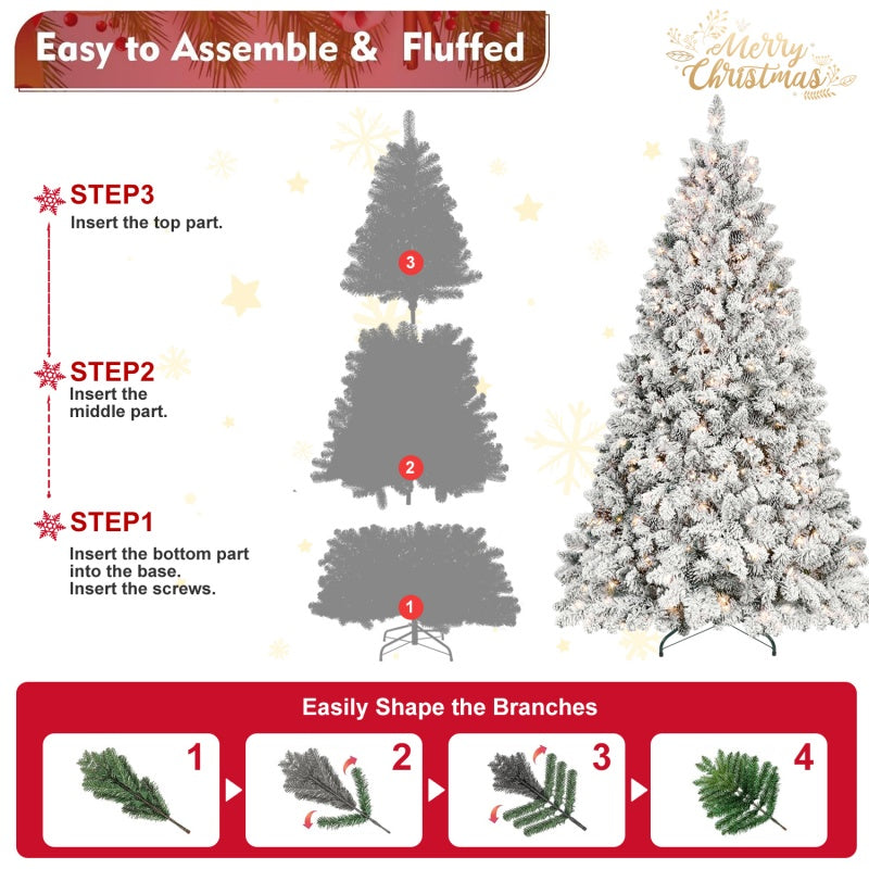 PVC Christmas Tree with Warm Lights and Pine Cones - Multiple Heights