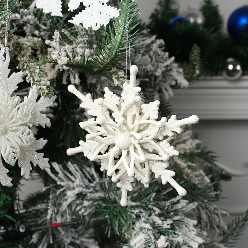 Snowflake String Windows Decorations for Christmas Party - PVC Pendant Set