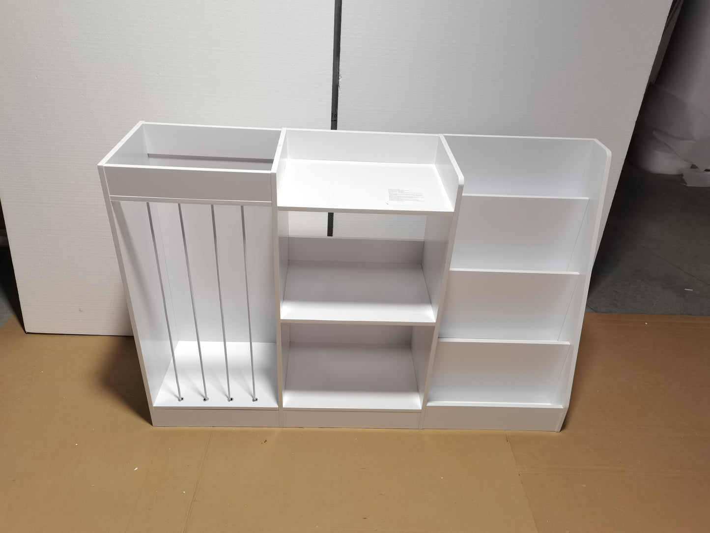 3-in-1 Kids Bookshelf and Toy Storage - White