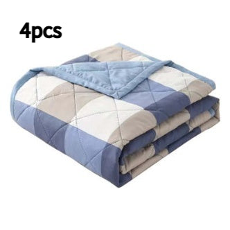 Washed Cotton Summer Quilt Blanket - Non-Printed, Lightweight, Multiple Sizes