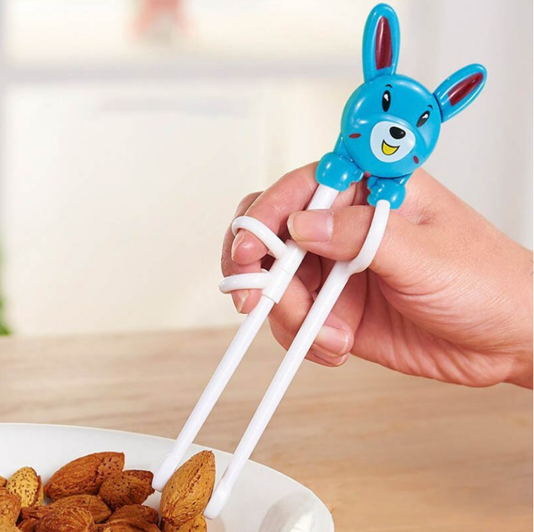 Baby Cartoon Practice ABS Material Chopsticks - Colorful, Safe for Kids