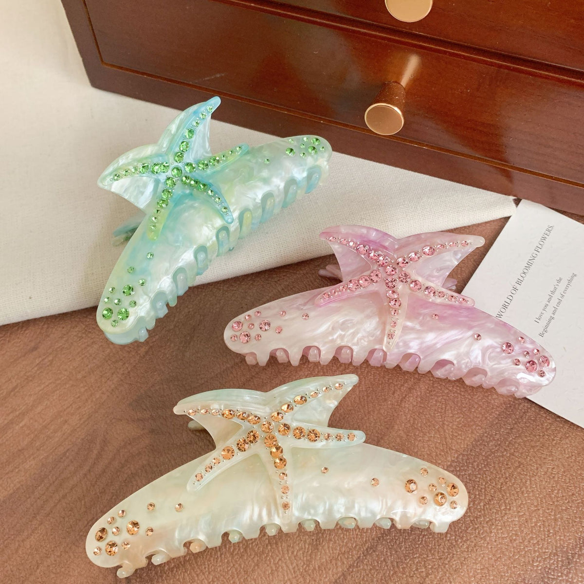Starfish Hair Claw Accessory with Acetate Finish for Women