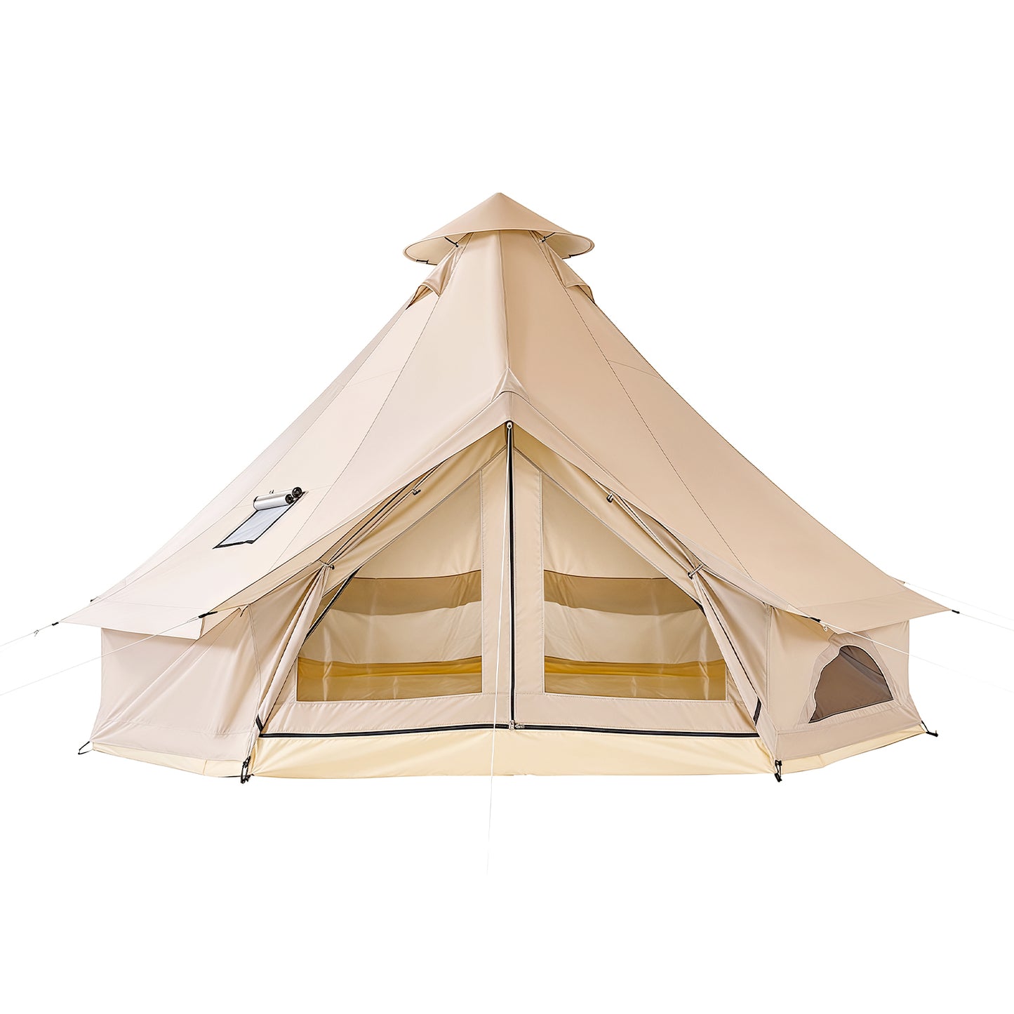 Oxford Bell Tent - 4-Season Waterproof Yurt Tent for Camping, Holds 4 with Detachable Floor & Stove Jack