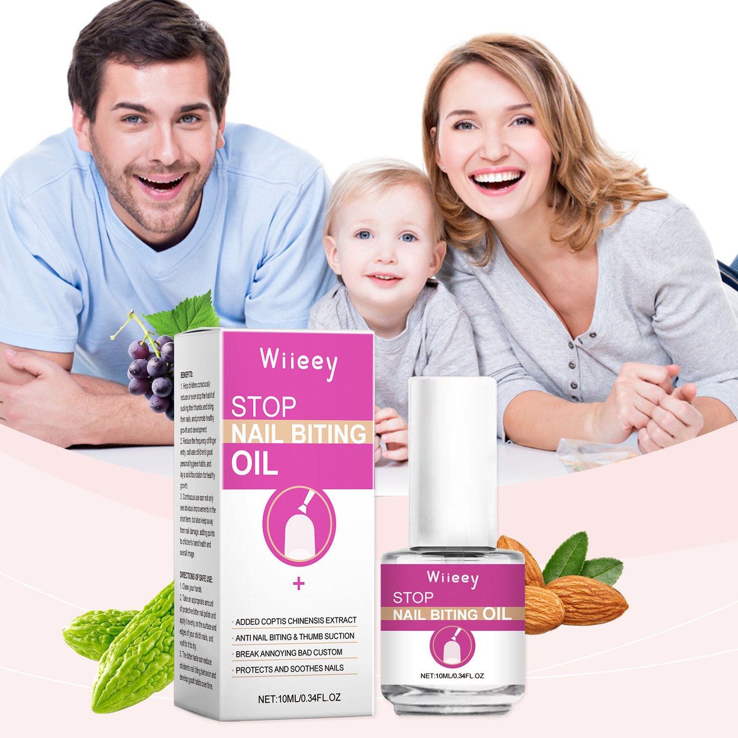 Anti-Biting Bitter Nail Polish for Kids - 10ml Natural Nail Care Solution
