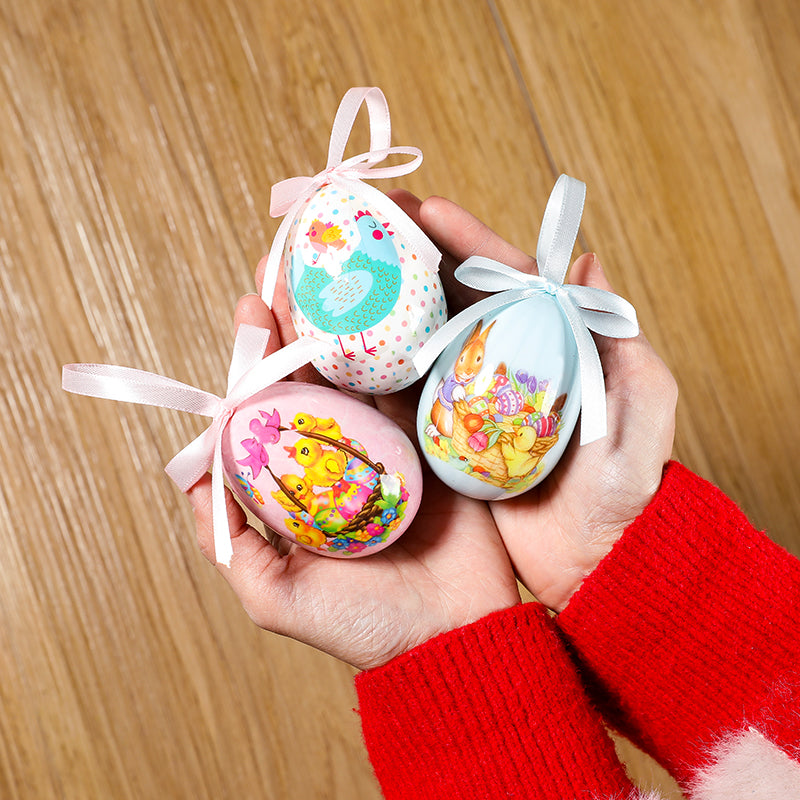 7cm Easter Egg Decorations Set - Waterproof Foam Holiday Ornaments
