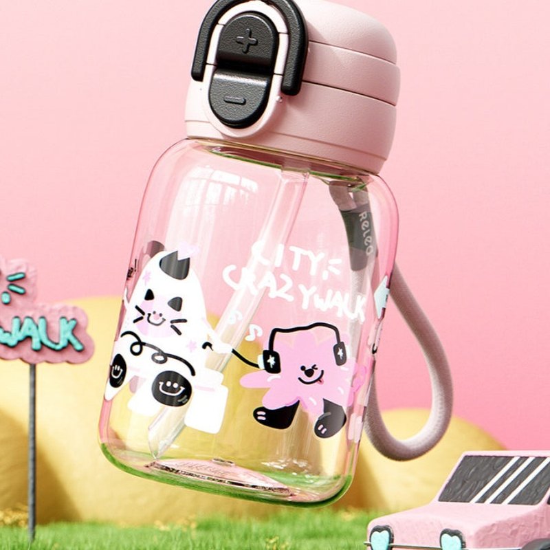 Large Capacity Portable Plastic Straw Cup with High-Temperature Resistance