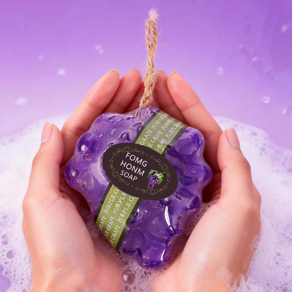 Purple Grape Fruit Soap 95g - Natural Body Care Bar for Skin Refreshment