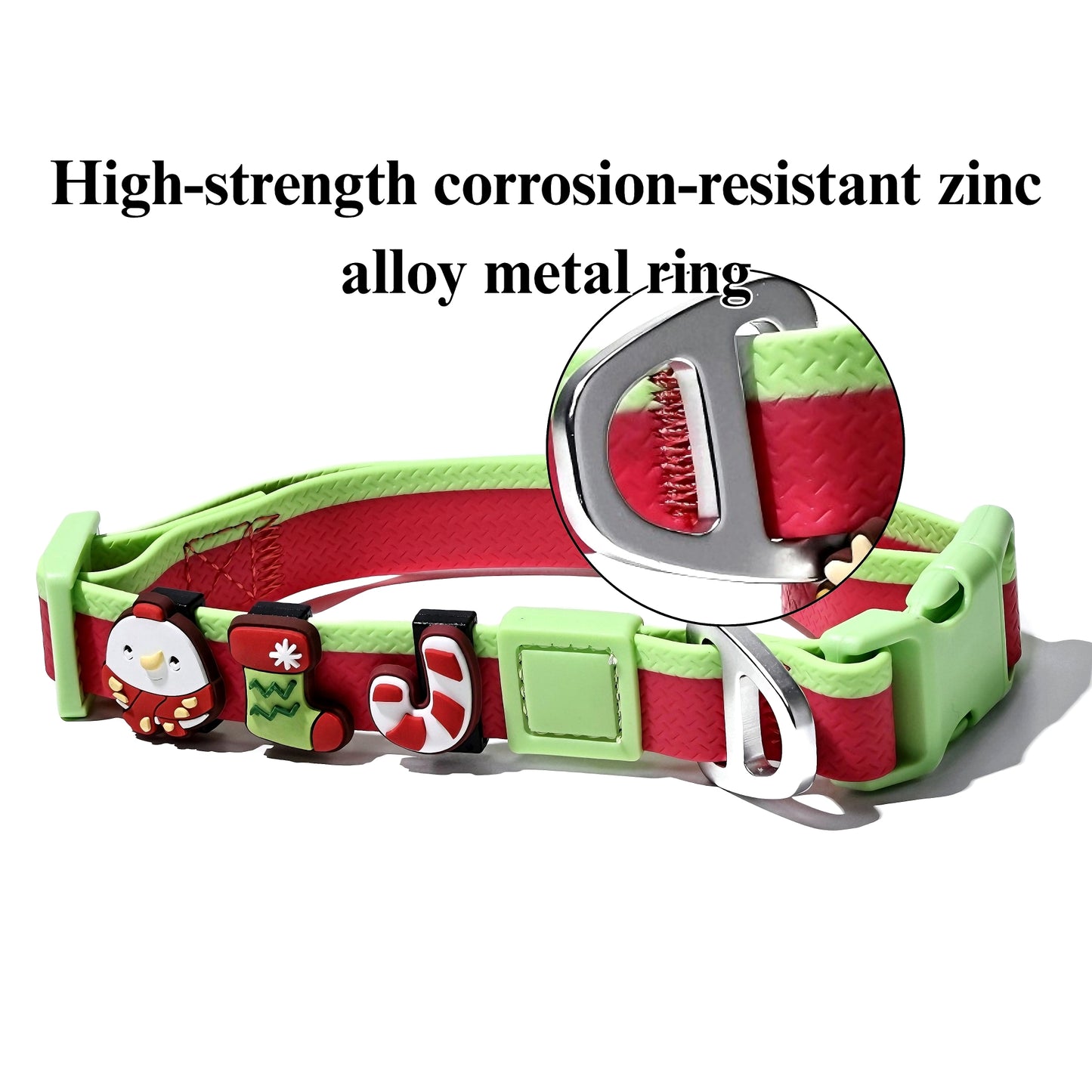 Dual-Color Embossed Pet Leash Set with DIY Accessories - Waterproof & Durable