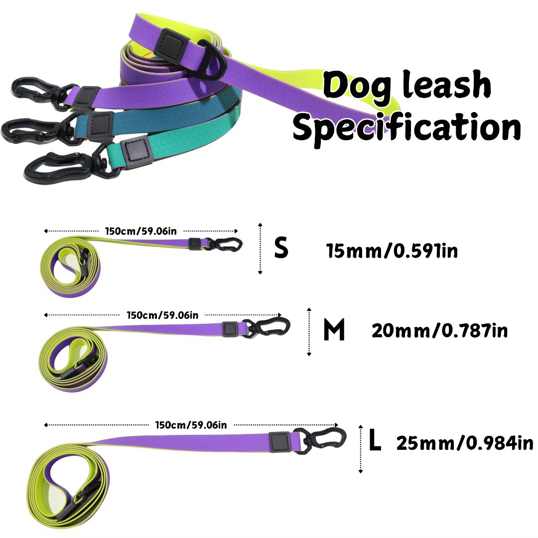 Honeycomb Embossed Dual-Color Pet Leash Set Waterproof & Wear-Resistant