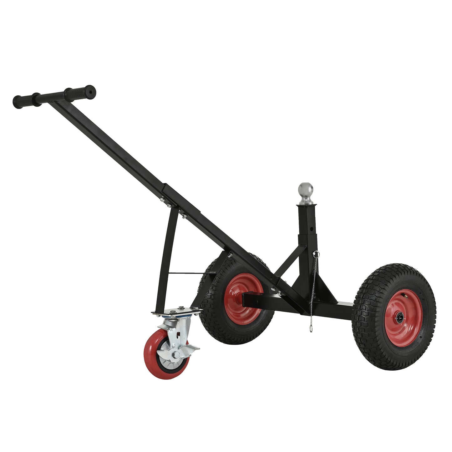 Heavy Duty Tri-Wheel Trailer Dolly - 800lbs Capacity, 18-25" Height