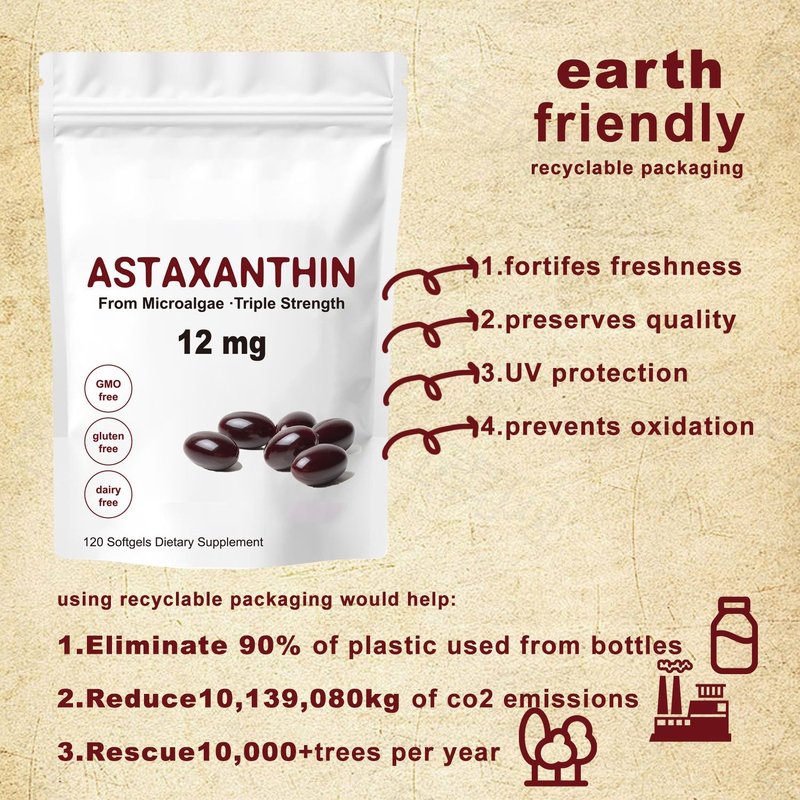 Astaxanthin 12mg Softgels - Antioxidant & Eye Support